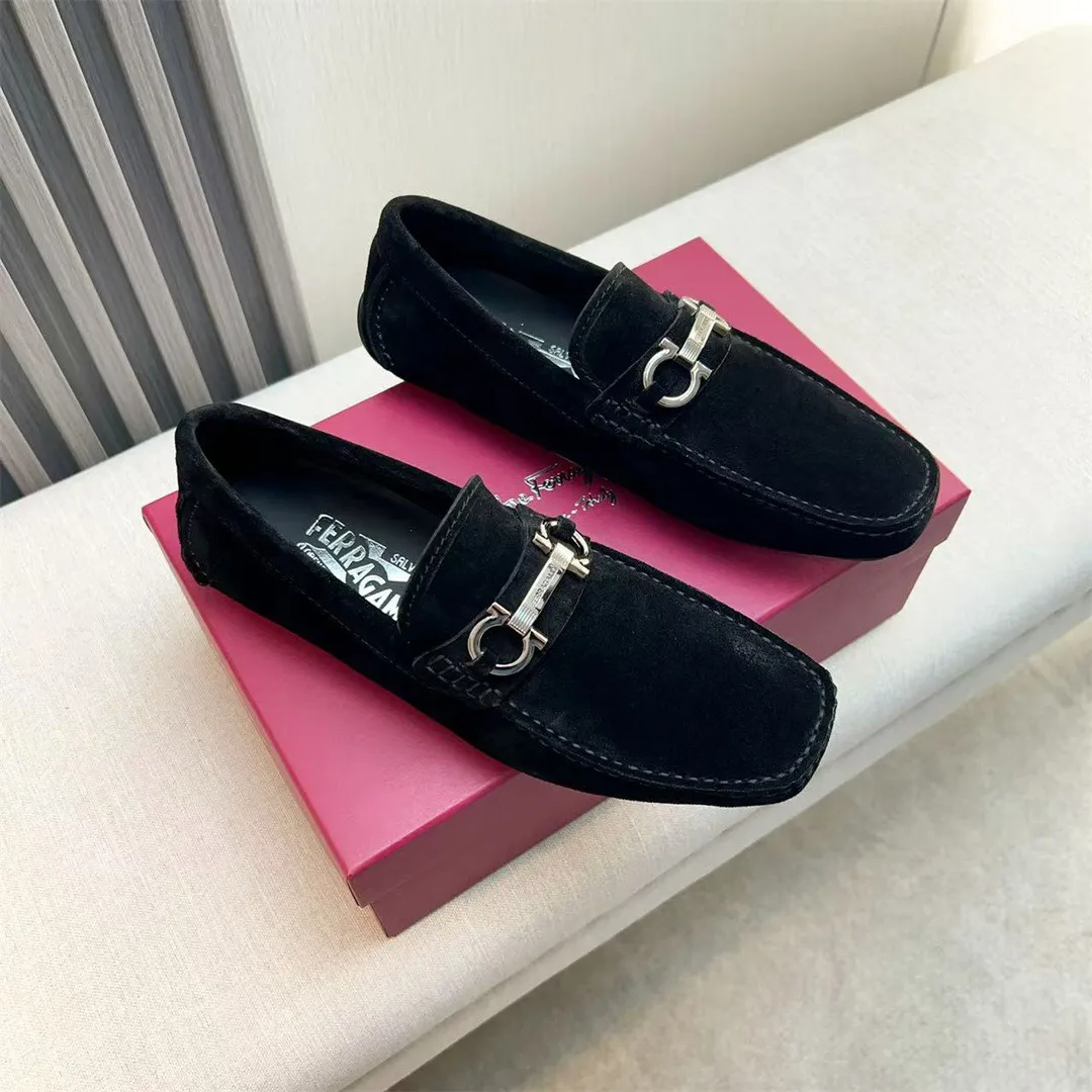 Men's shoes 💰560 Ferragamo new high-end quality 🔥 black cowhide ➕ cowhide lining size 38-45